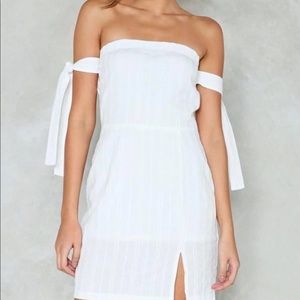 Off shoulder white dress